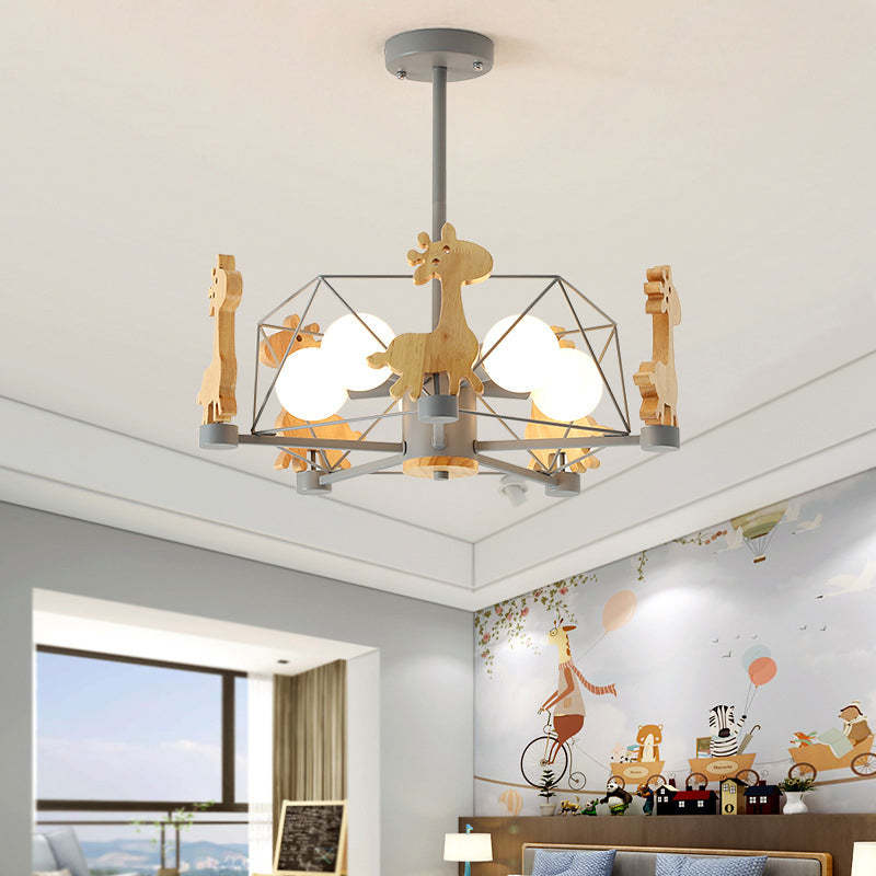 Giraffe Themed Flush Mount Ceiling Light