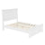 Traditional Town and Country Style Queen Panel Bed with Decorative Fretwork in White