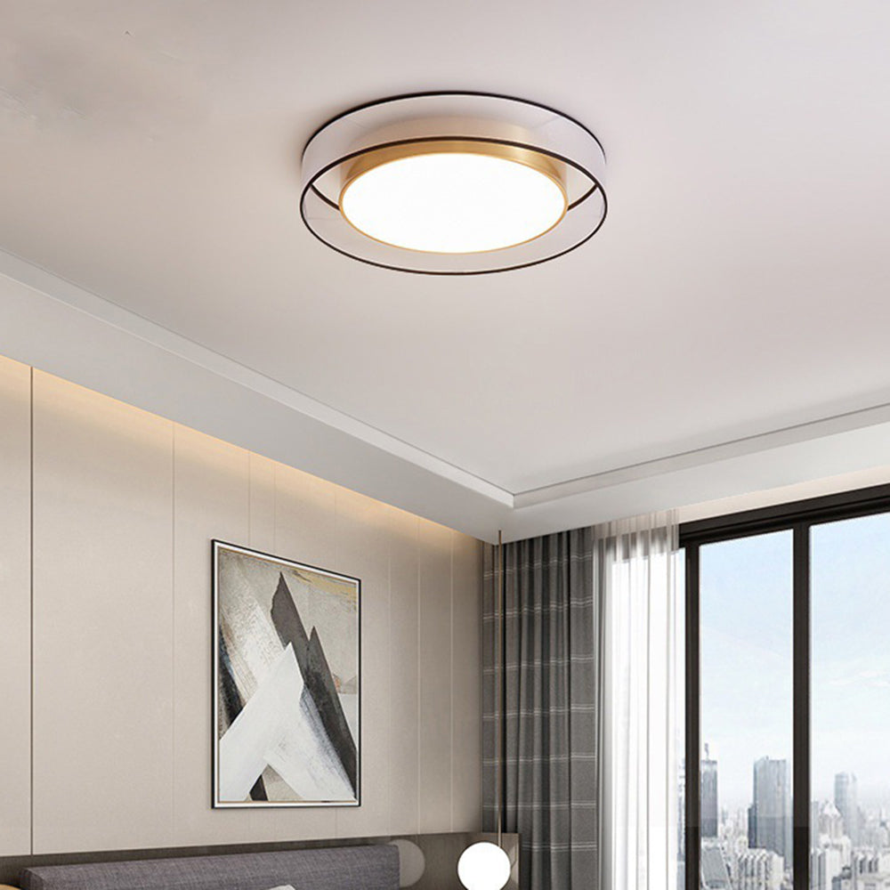 Gold Round Flush Mount Ceiling Light