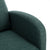 Modern Glider Rocking Chair with Side Pocket and High Back in Emerald Linen