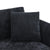 Black Chenille L-Shaped Sectional Sofa with Chaise Lounge and Aluminum Legs