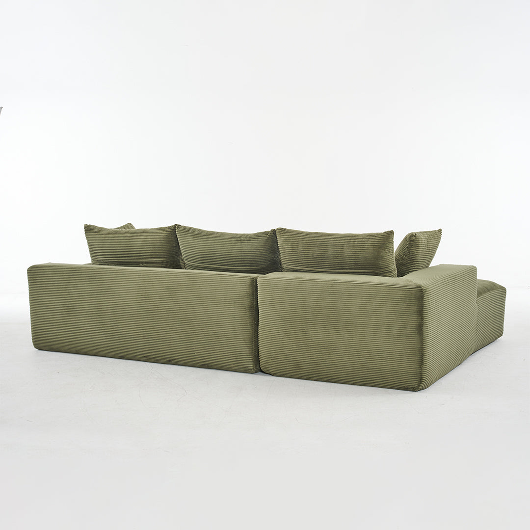 Dakar 4-Seat Minimalist Modular Sofa in Green