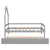 Twin House Wooden Daybed with Trundle and Guardrails in Gray