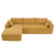 Cairo 4-Seat Modular Wrinkle-Resistant Chenille Sofa in Yellow