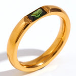 Load image into Gallery viewer, 18k Baguette Cut Fine Birthstone Ring
