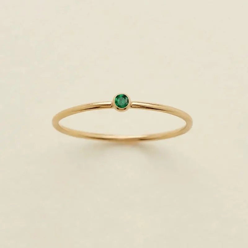 Dainty Treasure Birthstone Ring