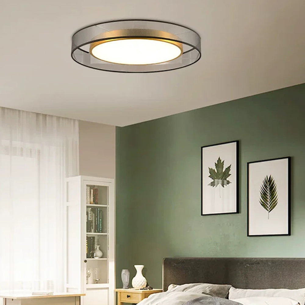 Gold Round Flush Mount Ceiling Light