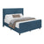 Modern Queen Size Corduroy Upholstered Platform Bed Frame With High Headboard