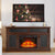 Embossed Pattern TV Stand With 23 Fireplace Insert And Ample Storage Space In Dark Cherry