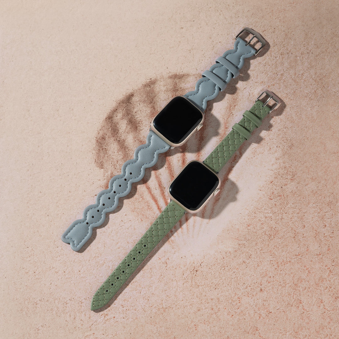 Bold Leather Quilted Apple Watch Bands for Women