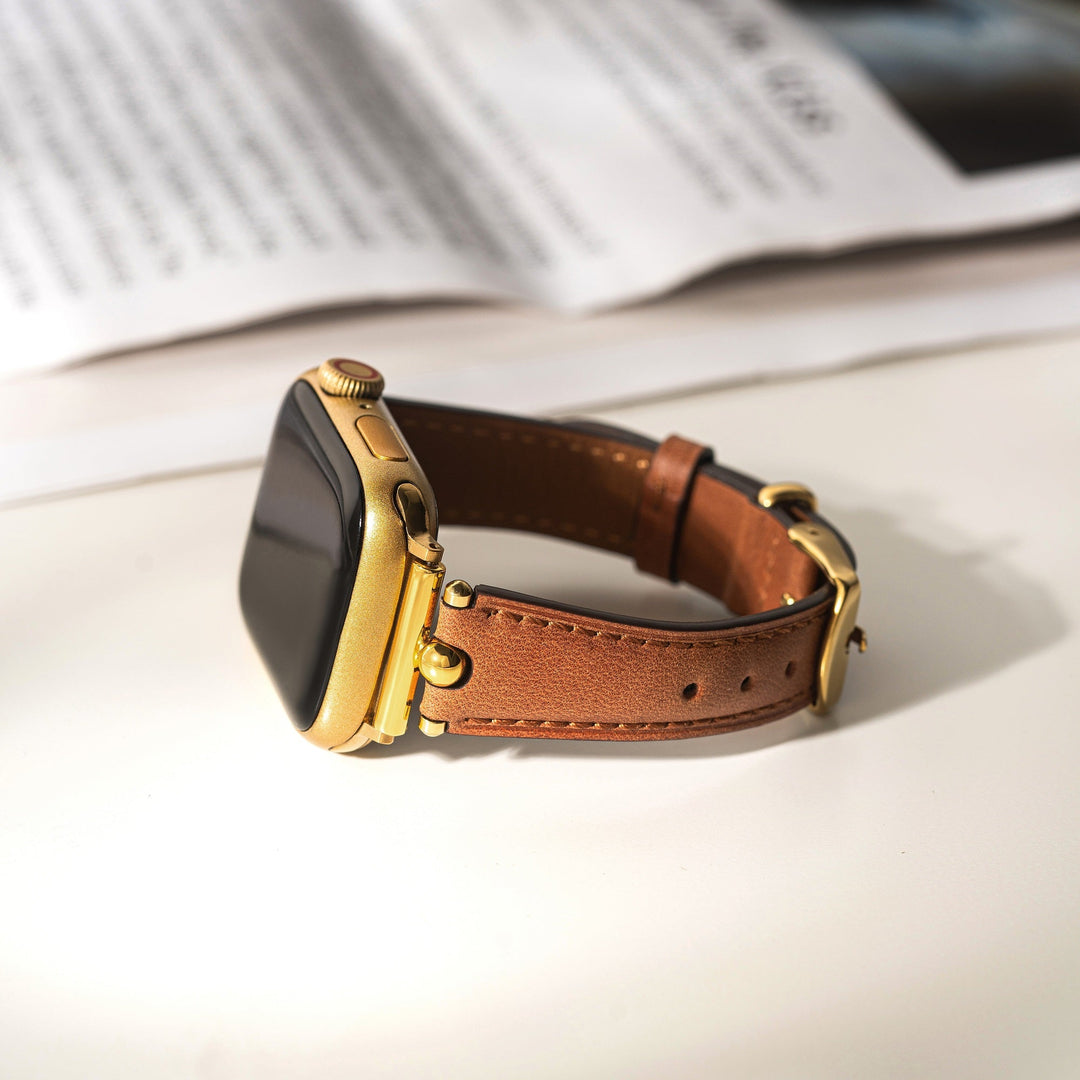 Luxury Genuine Leather Apple Watch Bands for Women