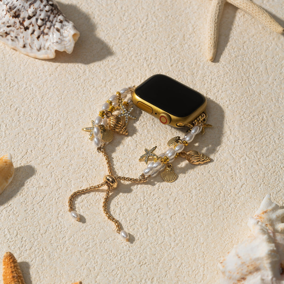 Sleek Pearly Apple Watch Bands for Women