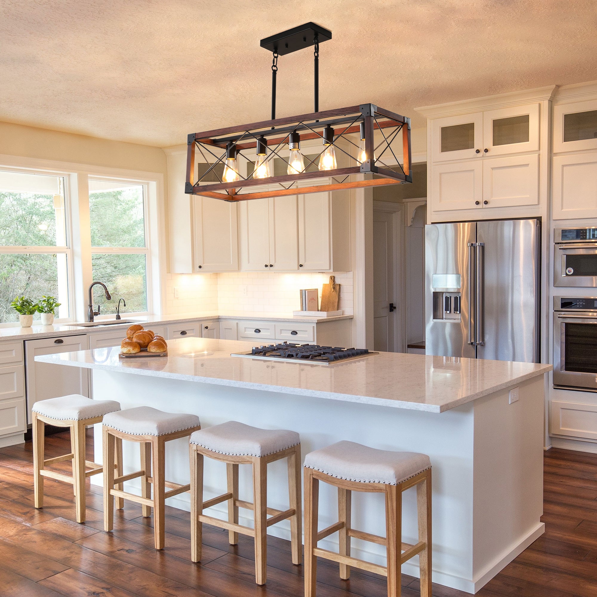 Rustic Kitchen Island Farmhouse Pendant Light