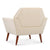 Beige Upholstered Chair with Birch Legs