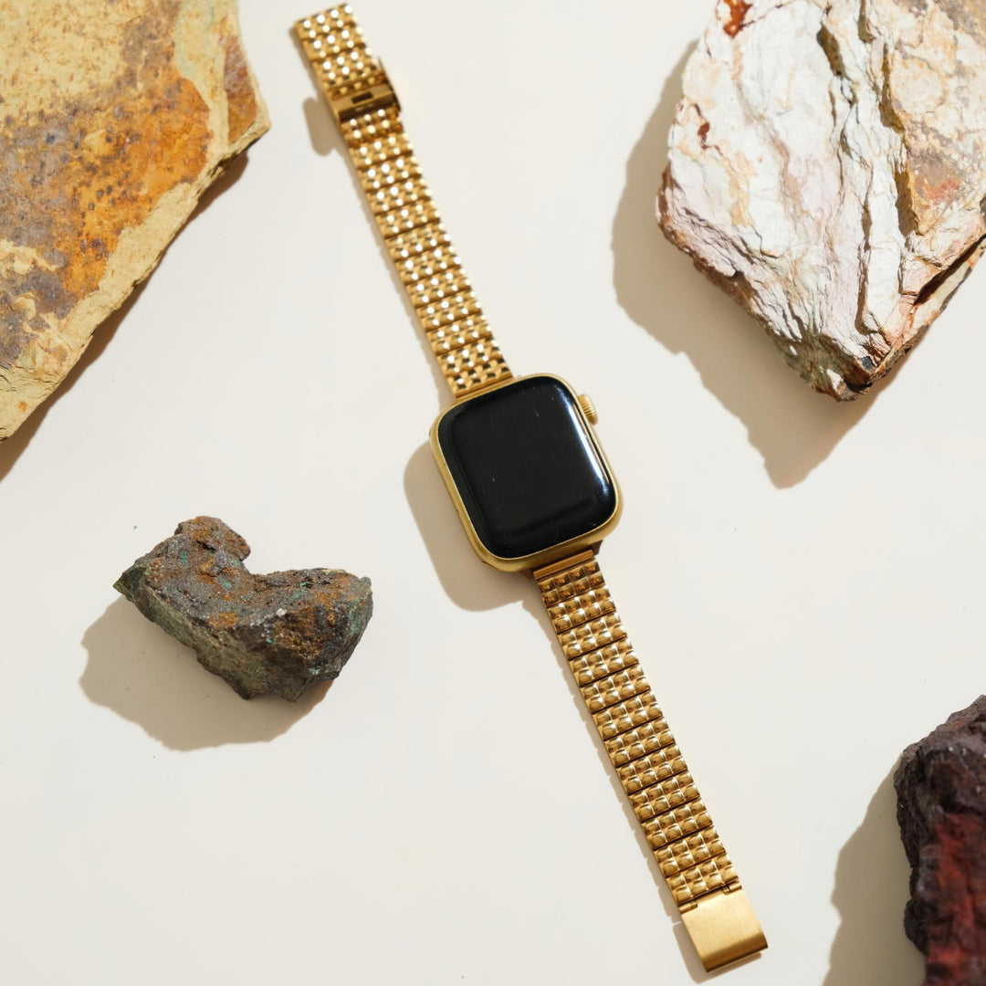 Dazzling Metal Embossed Apple Watch Bands for Women
