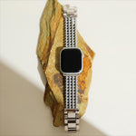 Load image into Gallery viewer, Modern Stainless Steel Beaded Apple Watch Bands for Women

