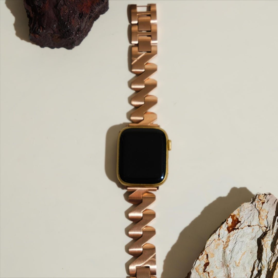 Luxury Stainless Steel Geo Apple Watch Bands for Women