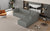 Mombasa 3-Seat Chenille Sofa in Light Gray