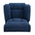 Navy Blue Fabric Heat & Massage Recliner