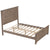 Ash Brown Full Farmhouse-Style Wooden Bed Frame