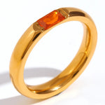 Load image into Gallery viewer, 18k Baguette Cut Fine Birthstone Ring

