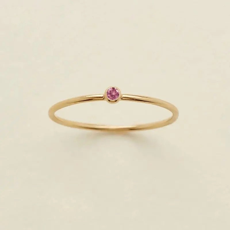 Dainty Treasure Birthstone Ring