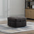 Gray Teddy Fleece Sectional Sofa with Multi-Functional Storage Ottoman