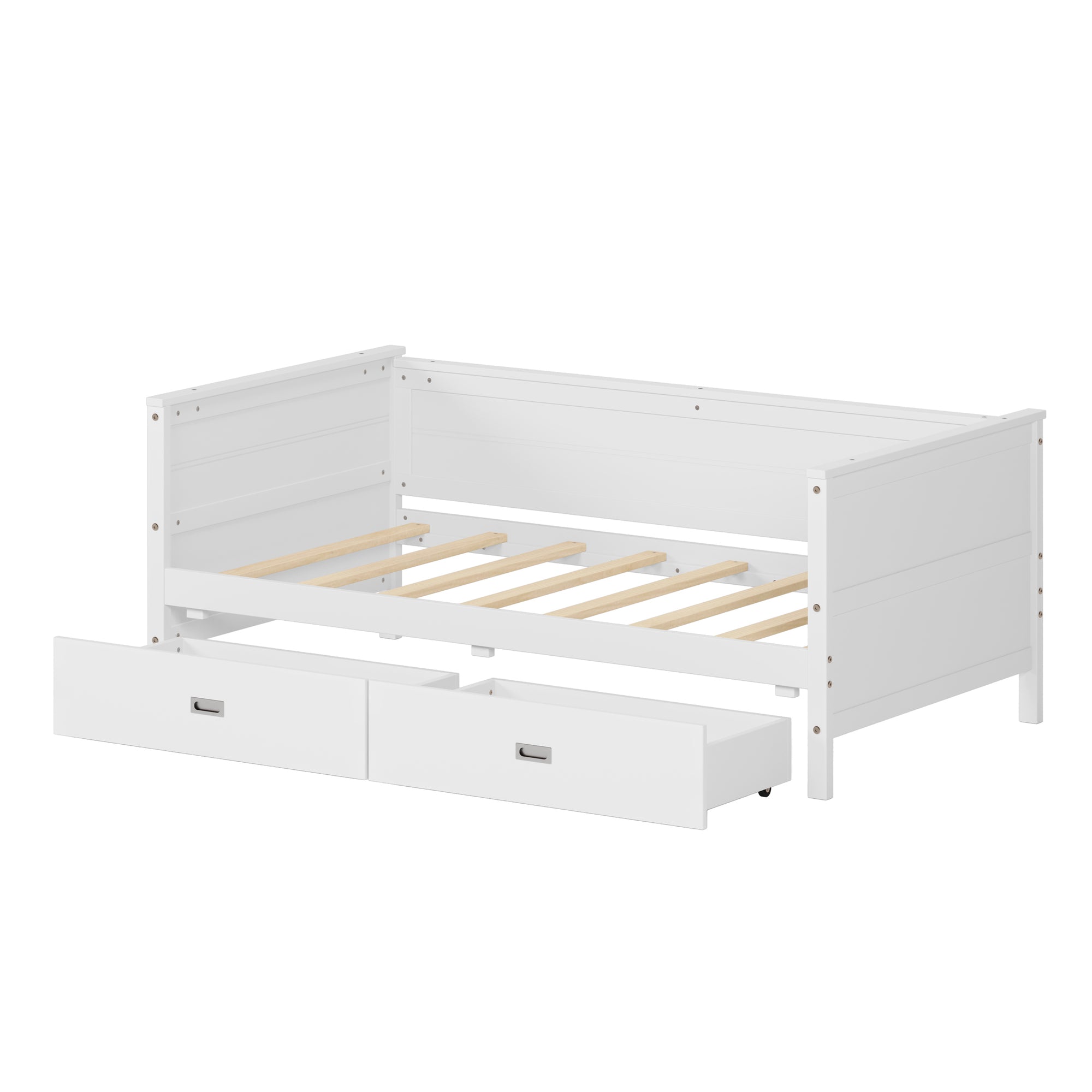 Twin Wooden Daybed with Storage Drawers