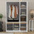 6-Doors Wooden Wardrobe Storage for Bedroom In White