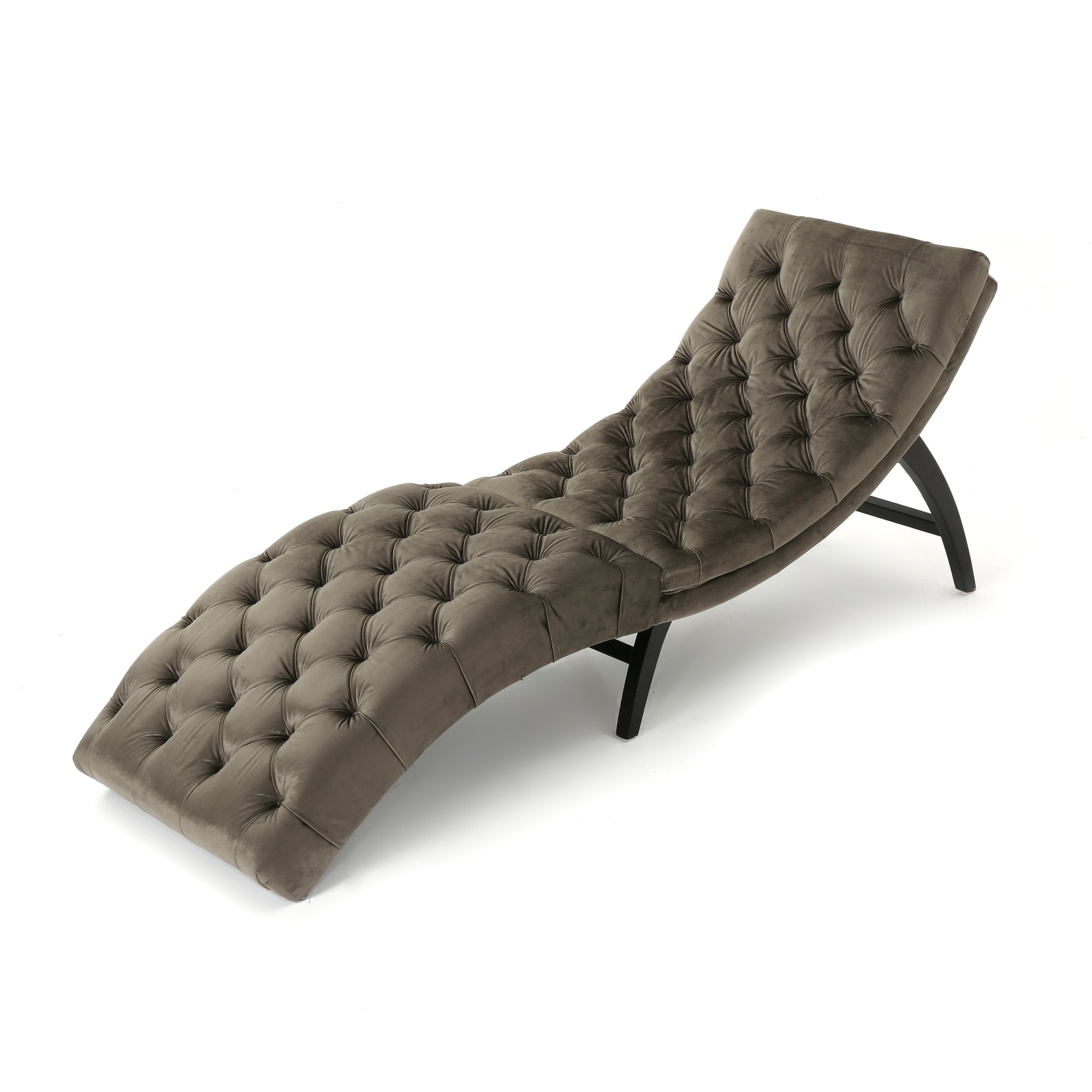 Elegant Gray Altay Velvet Chaise Lounge