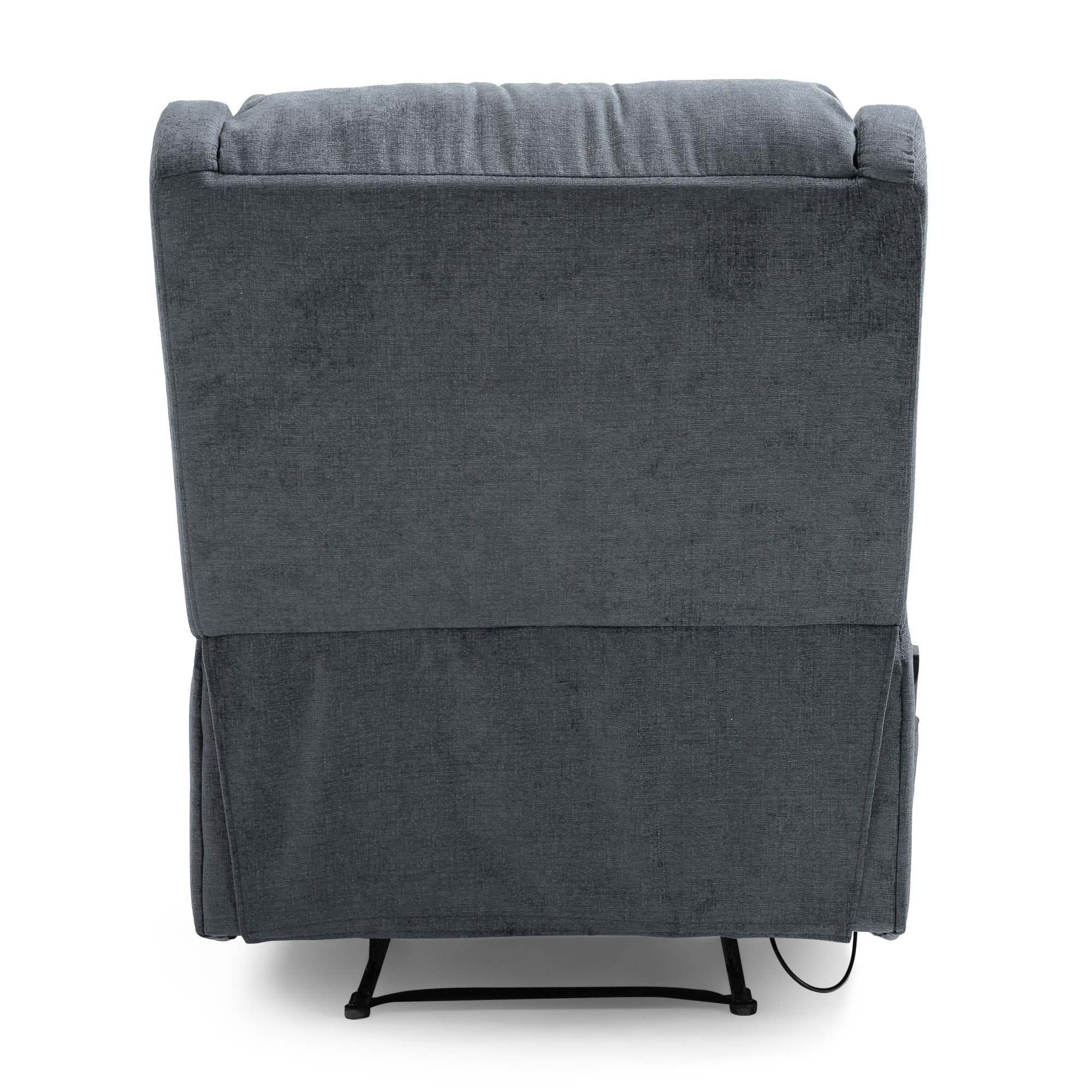 Lumbar Heating & Massage Recliner In Charcoal Fabric