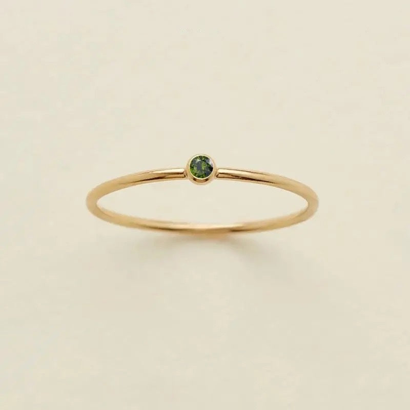 Dainty Treasure Birthstone Ring