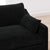 Ababa Chenille L-Shaped Sectional Sofa in Black