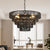 Handmade Rustic Black Hemp Rope Chandelier with 8 E12 Socket