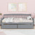 Gray Twin-Size Pine Wood Daybed with Storage Drawers, Sofa Bed Design