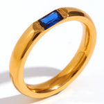 Load image into Gallery viewer, 18k Baguette Cut Fine Birthstone Ring
