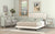 King Upholstered Platform Bed With Curved Headboard and Diamond Tufted Details