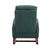 Modern Glider Rocking Chair with Side Pocket and High Back in Emerald Linen