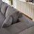 3-Seater Modular Corduroy Sofa In Gray Flexible Configuration