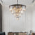 Contemporary Black Modern Crystal Chandelier