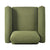 Oversized Accent Chair With Walnut Legs Upholstered In Green Teddy