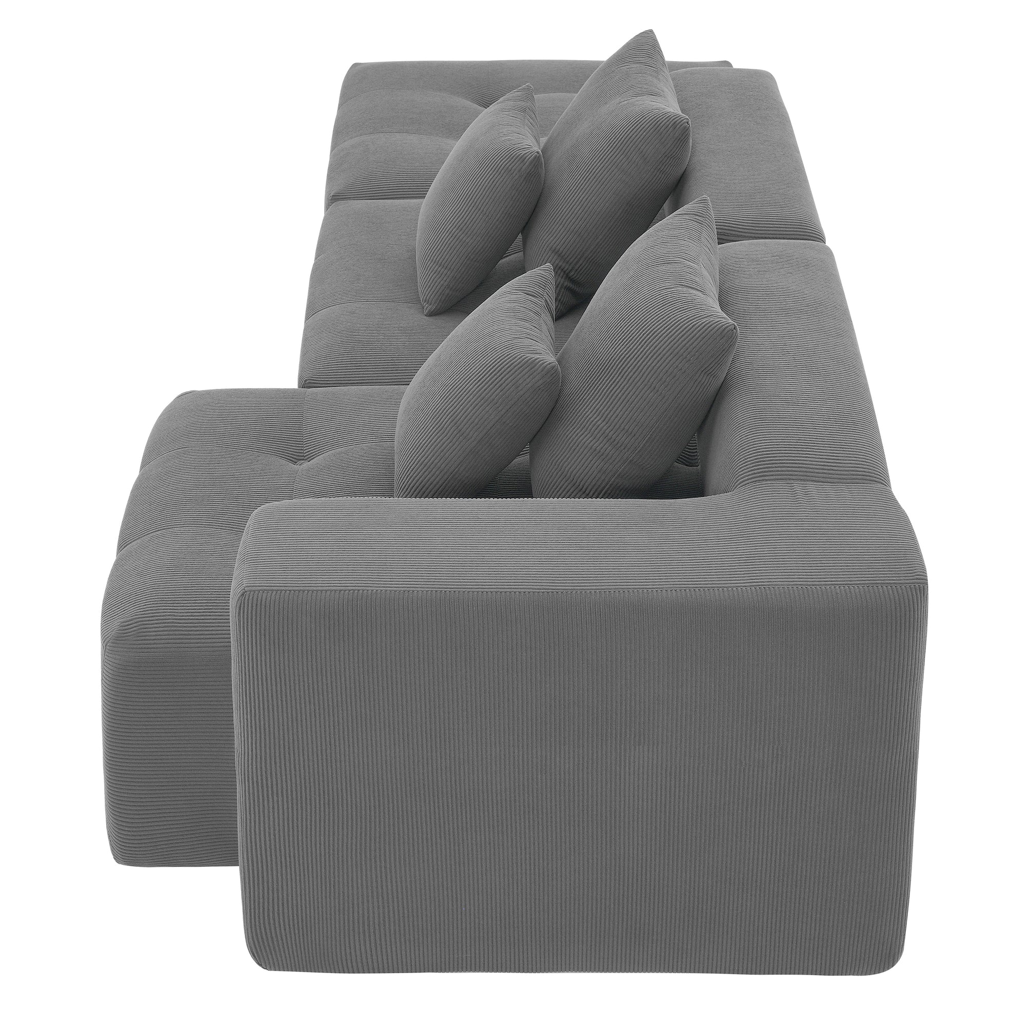 Maputo 4-Seat Modular Sofa in Gray