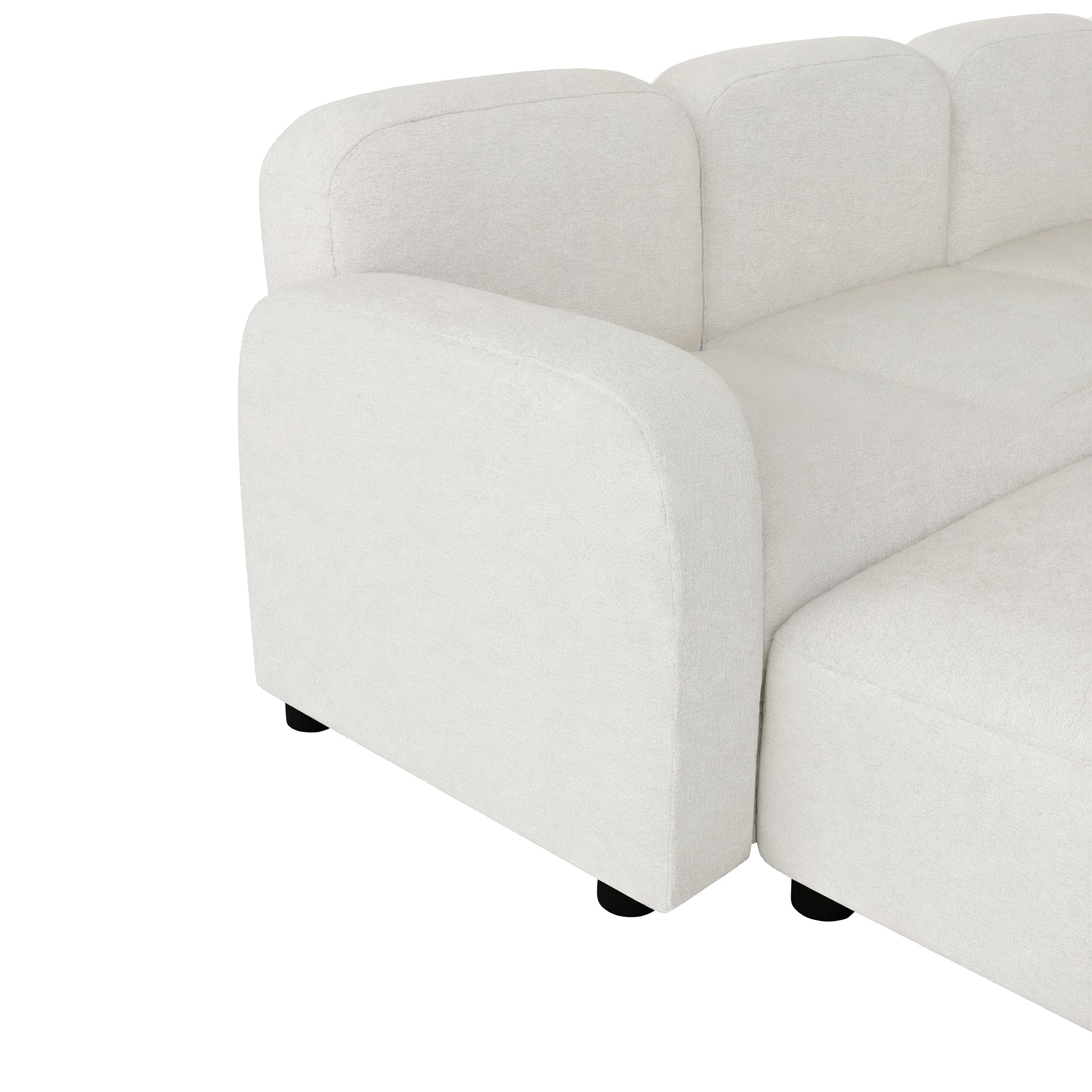 Valencie Cloud Inspired Modular Velvet Sofa in Beige