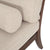 Elegant Beige-Brown Chaise Lounge with Detachable Cushions