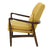 Stylish Club Chair Upholstered In Soft Mustard Fabric