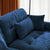 4-Seater Velvet Sofa with Bolster Arms - Blue