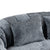 Gray Chenille Bean Shape 2-Seater Lazy Sofa