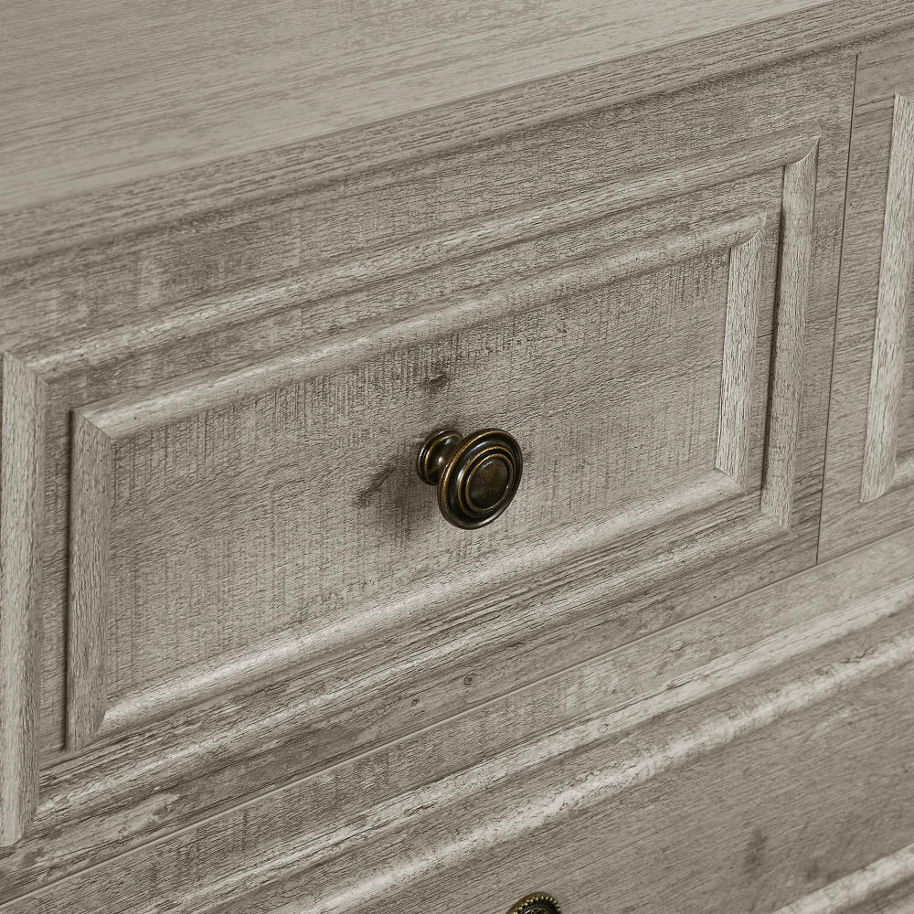 32" Rustic Finish 5 Drawer Dresser
