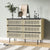 Large Capacity Modern Minimalist Bedroom Storage Cabinet With Six Drawers In Natural And Black