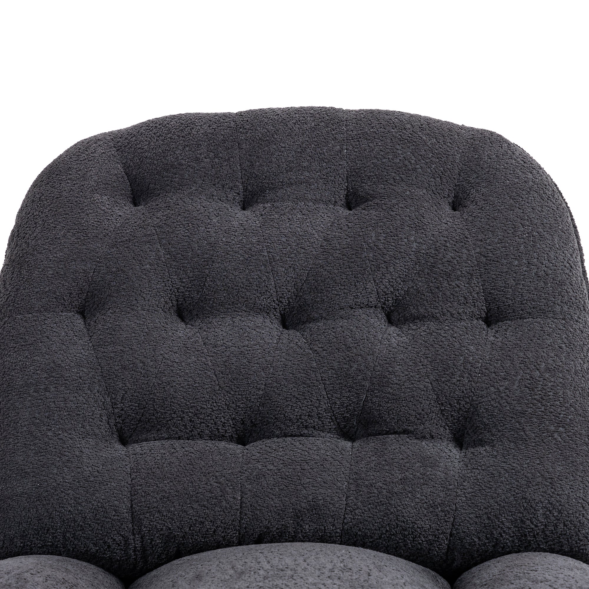 Black Upholstered Push-Back Recliner with Glider & Swivel